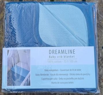 🍼Nieuwe Dreamline baby wiegdeken donkerblauw 100% katoen beschikbaar voor biedingen