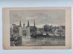12 / Waterpoort in de haven van Sneek Houtgravure, Antiek en Kunst, Ophalen of Verzenden