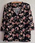 Soyaconcept Top - Bloemmotief - Maat L, Soyaconcept, Zwart, Maat 42/44 (L), Ophalen of Verzenden