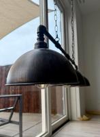 Te koop: industriële hanglamp met 3 spots, Huis en Inrichting, Ophalen, Zo goed als nieuw, Metaal, Minder dan 50 cm