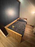 Steigerhouten bed, Ophalen, Eenpersoons, Steigerhout, 90 cm
