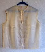 Transparante mouwloze blouse Trevira maat 44 Vintage -, Kleding | Dames, Beige, Maat 42/44 (L), Ophalen of Verzenden, Trevira