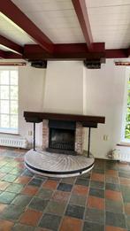 Ombouw voor open haard of kachel / hout met gietijzer, Huis en Inrichting, Haarden, Ophalen, Gebruikt, Vrijstaande haard, Overige soorten