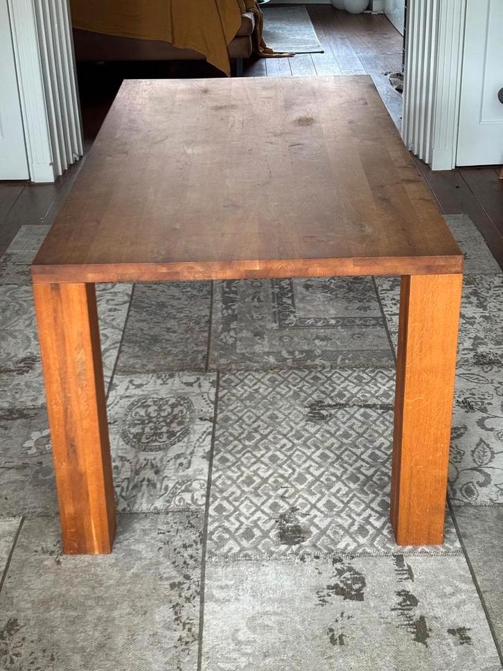 Houten Eettafel, Huis en Inrichting, Tafels | Eettafels, Gebruikt, 50 tot 100 cm, 150 tot 200 cm, Rechthoekig, Ophalen