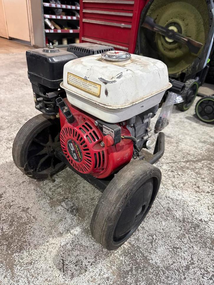 Honda GX160 motor op wielstel, Doe-het-zelf en Verbouw, Motoren, Gebruikt, Benzinemotor, 1800 rpm of meer, Ophalen of Verzenden