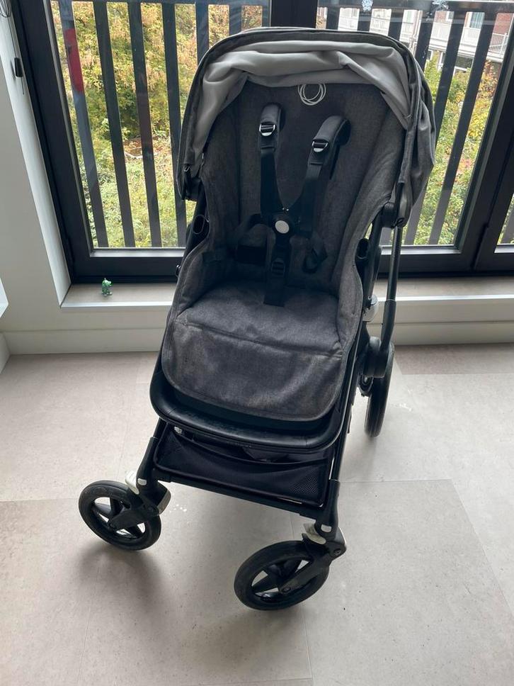 Bugaboo Fox3 compleet Graphite Grey Melange, Kinderen en Baby's, Kinderwagens en Combinaties, Gebruikt, Combiwagen, Bugaboo, Met reiswieg