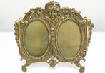Dubbel antiek fotolijst in brons en messing [1743], Ophalen