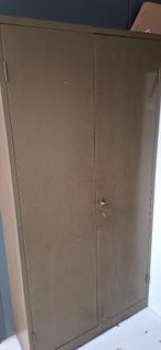 Vintage Archiefkast (H. 200 x B. 100 x D. 34 cm) legergroen, Huis en Inrichting, Kasten | Roldeurkasten en Archiefkasten, Ophalen