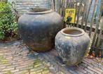 Grote robuuste oude pot, Tuin en Terras, Ophalen, Steen, Gebruikt, 40 cm of meer
