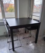 Hoge zit tafel ikea zwart, Huis en Inrichting, Tafels | Eettafels, Ophalen, Gebruikt, 50 tot 100 cm, Vierkant