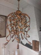Bijzondere roestige hanglamp met 12 lampjes, Ophalen, Gebruikt, Metaal, Vintage