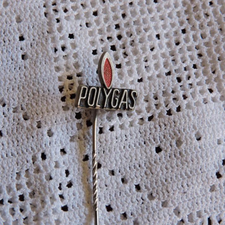 speld polygas, Verzamelen, Speldjes, Pins en Buttons, Zo goed als nieuw, Speldje of Pin, Overige onderwerpen, Ophalen of Verzenden