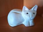 Handgemaakt beeldje houten kat / poesje, Ophalen, Zo goed als nieuw, Dier