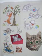 Borduurpatroon  Merklap poesjes poes  nr 8330, Verzenden, Nieuw, Handborduren, Patroon