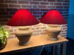 Prachtige  XL birma rieten tafellampen, Huis en Inrichting, Ophalen of Verzenden, Zo goed als nieuw, Minder dan 50 cm