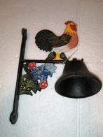 Gietijzeren tuinbel met haantje, 8x 22cm, Ophalen of Verzenden