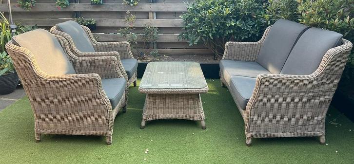 ZGAN 4 Seasons Outdoor loungeset, Tuin en Terras, Tuinsets en Loungesets, Zo goed als nieuw, Tuinset, Wicker, 4 zitplaatsen, Bank