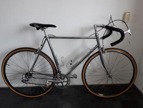 Chromen Italiaanse Racefiets. Shimano 600. Maat 56., Sport en Fitness, Wielrennen, Zo goed als nieuw, Overige typen, Ophalen