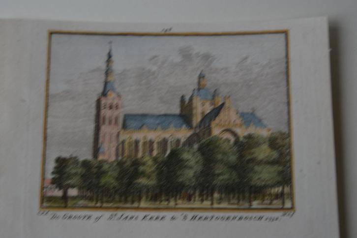 `s HERTOGENBOSCH SINT JANS KERK Kopergravure Anno 1732 E18, Antiek en Kunst, Kunst | Etsen en Gravures, Verzenden