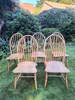 5 Windsor keuken stoelen blank eiken zie foto's, Ophalen, Zo goed als nieuw, Overige kleuren