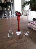 3 puntgave spijker vaasjes., Antiek en Kunst, Antiek | Glas en Kristal, Ophalen of Verzenden