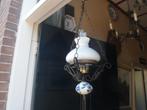 Vintage hanglamp smeedijzer Delfts blauw hallamp plafondlamp, Ophalen of Verzenden