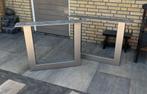Stalen RVS gespoten U-vorm tafelpoten als nieuw!, Huis en Inrichting, Tafelonderdelen, Ophalen, Tafelpoot, 50 tot 100 cm, 50 tot 100 cm