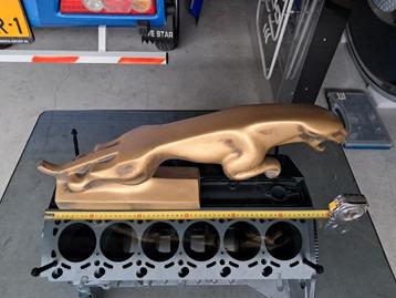 Jaguar Leaper beeld 59cm brons kleurig, 3kg kunsthars, mooi! beschikbaar voor biedingen