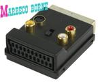 SCART Adapter Schakelbaar, S-Video Female + 3x RCA Fem, Scartkabel, Nedis, Nieuw, Info@marbeco.nl