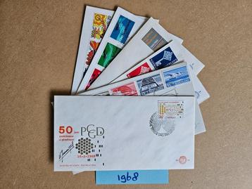 FDC JAAR 1968 - BIJNA COMPLEET - 6 EERSTE DAG ENVELOPPEN beschikbaar voor biedingen