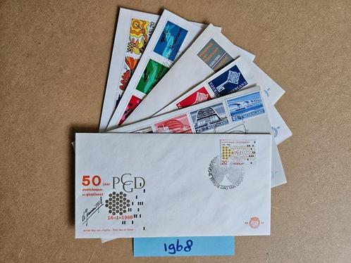 FDC JAAR 1968 - BIJNA COMPLEET - 6 EERSTE DAG ENVELOPPEN, Postzegels en Munten, Postzegels | Eerstedagenveloppen, Onbeschreven