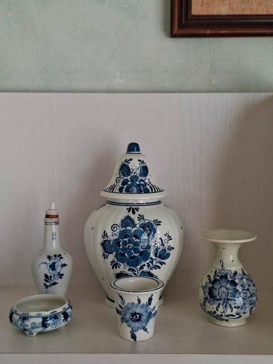 5x oude Delfts Blauwe artikelen/porselein/ aardewerk, Antiek en Kunst, Antiek | Keramiek en Aardewerk, Ophalen of Verzenden