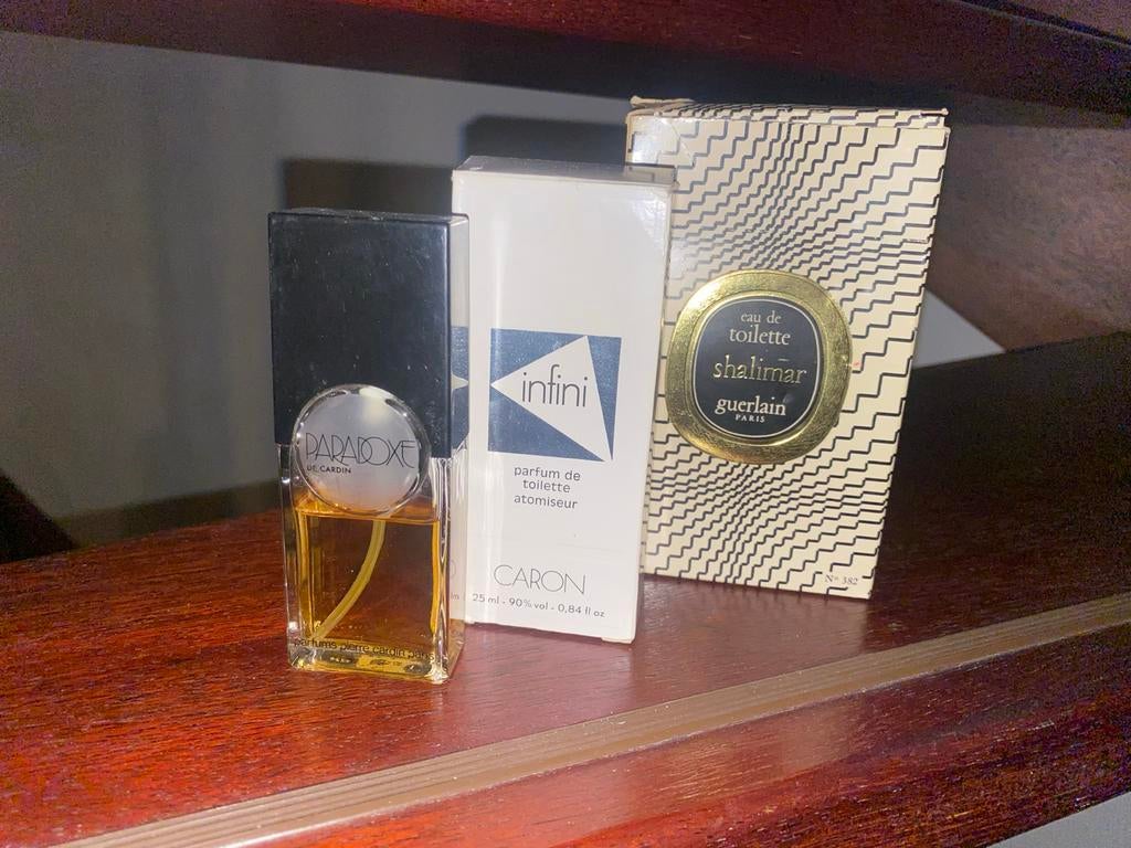 Vintage Parfum Collectie - Shalimar, Infini, Paradoxe, Sieraden, Tassen en Uiterlijk, Uiterlijk | Parfum, Ophalen of Verzenden