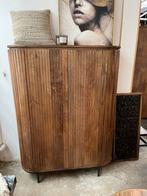 Magazijn leegverkoop dichte kast Noor retro mangohout ribbel, Nieuw, Ophalen of Verzenden, Info@wkhome.nl, Argonweg 20 Amersfoort