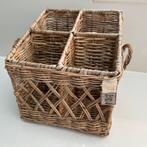 Riviera Maison Rustic Rattan Couvert Basket Square, Ophalen, Zo goed als nieuw, Riet