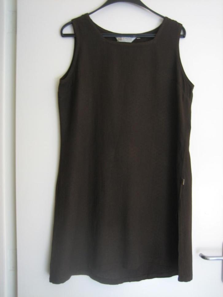 Nieuw! Donkerbruine tuniek-jurk SCHALKIE 42-44 snazzeys, Kleding | Dames, Blouses en Tunieken, Nieuw, Maat 42/44 (L), Bruin, Verzenden