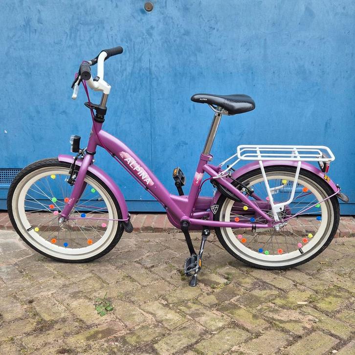 Leuke Paarse Alpina Kinderfiets - 20 Inch, Fietsen en Brommers, Fietsen | Meisjes, Gebruikt, 20 inch, Handrem, Ophalen