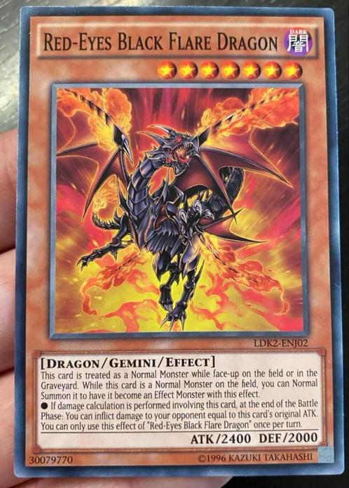 Yu-Gi-Oh! Red Eyes Black Flare Dragon LDK2 Print !, Hobby en Vrije tijd, Verzamelkaartspellen | Yu-gi-Oh!, Zo goed als nieuw, Losse kaart