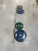 Life Maxx halterstang+ life Maxx 80 KG, Ophalen, Halterschijven, Benen, Gebruikt