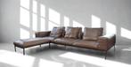 Prachtige Flexform Lifesteel design sofa & footstool chaise, Gebruikt, Mid century, 75 tot 100 cm, Ophalen of Verzenden