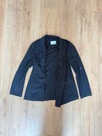 Donkerblauwe streepjesblazer Bershka maat S, Blauw, Zo goed als nieuw, Jasje, Maat 36 (S)