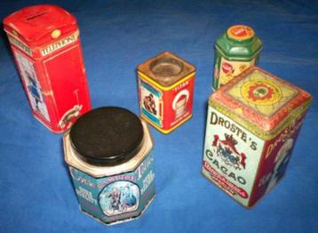 Diverse blikken te koop oa. Droste, Disney, Paddington beschikbaar voor biedingen