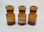 Set van 3 vintage apothekerspotten, Ophalen of Verzenden