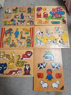 Ouderwetse Houten Puzzels - Set van 7 COMOLEET, 2 tot 4 jaar, Gebruikt, 10 tot 50 stukjes, Ophalen of Verzenden