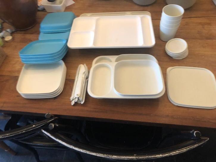 Tupperware, Huis en Inrichting, Keuken | Tupperware, Zo goed als nieuw, Overige typen, Blauw, Wit, Ophalen of Verzenden