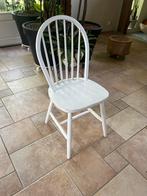 Witte Windsor houten stoel 4x, Tuin en Terras, Zo goed als nieuw, Hout, Ophalen