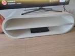 Modern tv meubel wit Hoogglans, Ophalen, Kunststof, 100 tot 150 cm, Zo goed als nieuw