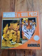 Puzzel 2x 1000 stukjes leeuw, Ophalen, 500 t/m 1500 stukjes, Nieuw, Legpuzzel