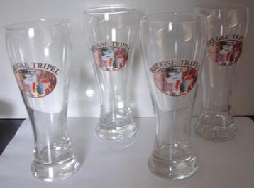 Bierglazen Halve liter Brugse Tripel Bier Glazen 4 x Nieuw beschikbaar voor biedingen