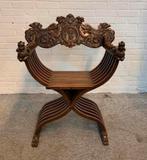 Fauteuil dagobert Savonarola stoel Florentijnse Renaissance,, Ophalen of Verzenden